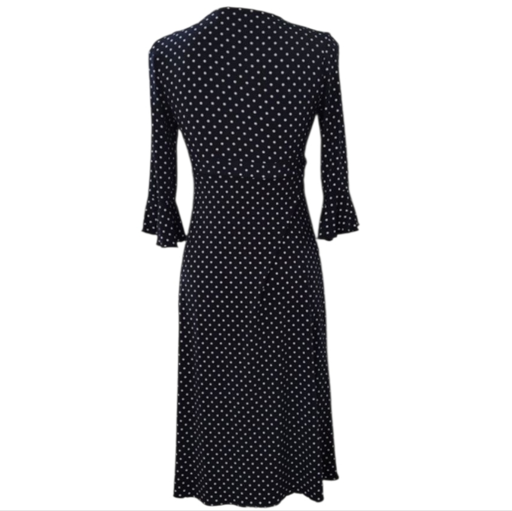 Polka dot dress Jessica Howard Vintage Navy Blue - Picture 4 of 15